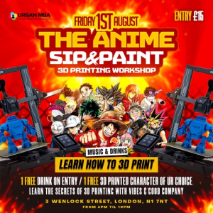 THE ANIME SIP & PAINT 3D PRINTING WORKSHOP