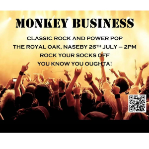 Monkey Business at The Royal Oak Pub Naseby
