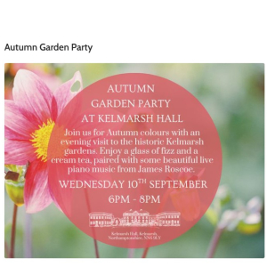 Autumn Garden Party at Kelmarsh Hall