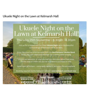 Ukulele Night at Kelmarsh Hall & Gardens