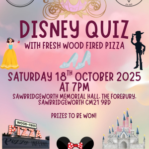 Disney Quiz - Sat 18 Oct 2025