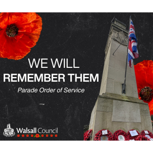 Remembrance Day Parade in Walsall Town Centre