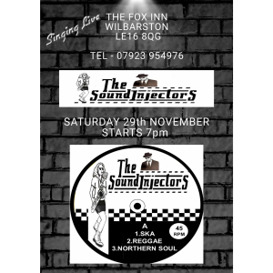 LIVE MUSIC - 'The Sound Injectors' at The Fox Inn, Wilbarston