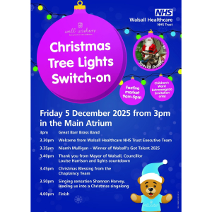 Christmas Tree Lights Switch-On at Walsall Healthcare NHS Trust