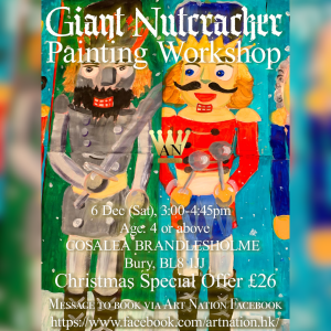 Giant Nutcracker Painting Workshop at Cosalea Brandlesholme