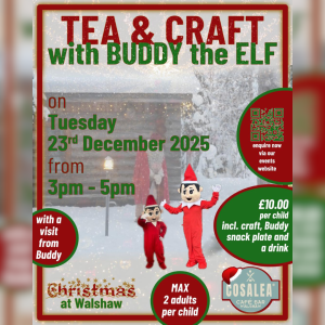 Tea & Craft with Buddy the Elf at Cosalea Walshaw