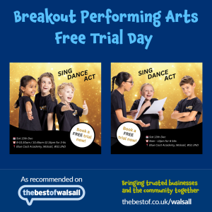 Free Singing, Dancing & Acting Trial Class with Breakout Performing Arts in Walsall
