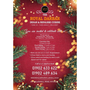 Christmas Day at the Royal Darbar Indian Restaurant Willenhall