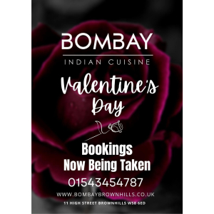 Valentine’s Day at Bombay Indian Cuisine in Brownhills