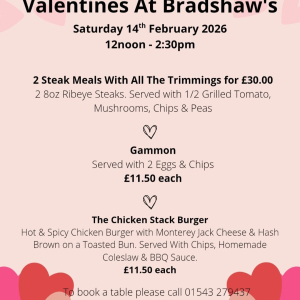 ❤️ Bradshaw's Farm Shop & Cafe Valentine's Menu ❤️
