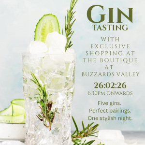 Gin Tasting Evening at Buzzards Valley