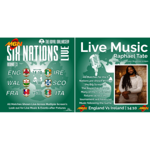 Six Nations Rugby + LIVE Music at The Royal Oak, Naseby