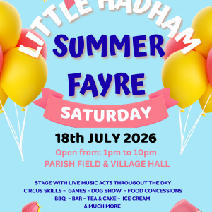 Little Hadham Summer Fayre - Saturday 18th July 