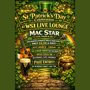 St. Patrick's Day Celebration at WS1 Live Lounge Walsall