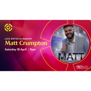 Live Entertainment: Matt Crumpton – Saturday Night Music at Grosvenor Casino 