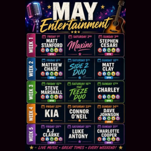 🎤✨ MAY ENTERTAINMENT IS HERE at Bloxwich Memorial Club! ✨🎶