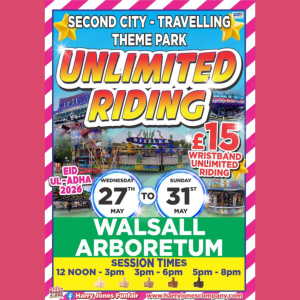 Harry Jones Fun Fair is coming to Walsall Arboretum! 🎠🔥