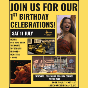 🎉🥳 Lockworks Cinemas is turning ONE! 🥳🎉