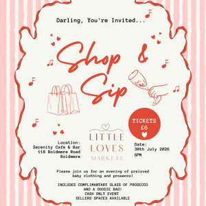 Shop & Sip @ Serenity Cafe & Bar - Hosted by Little Loves Markets 