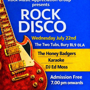 U3a All welcome "ROCK DISCO" at the Two Tubs pub in Bury....free admission to all !!