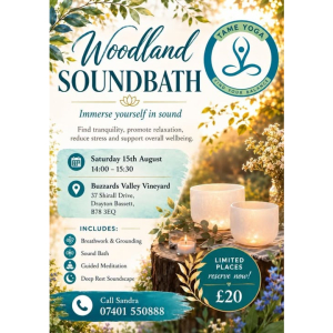 Woodland Soundbath with Tame Yoga at Buzzards Valley 