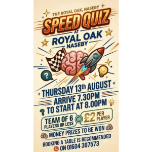 Speedquizzing at The Royal Oak Naseby