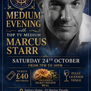 Jacket Potato Meal & Psychic Mediumship with Celebrity Psychic Medium Marcus Starr
