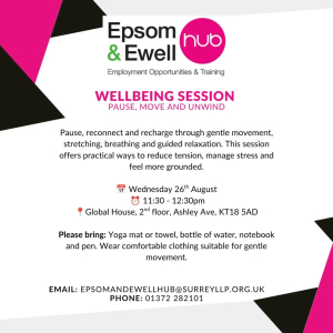 Wellness Session - Epsom & Ewell Hub