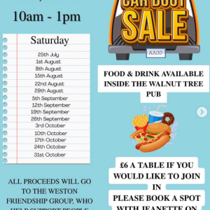 Car Boot Sale - The Walnut Tree