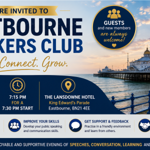 You’re invited to Eastbourne Speakers Club! 🎤
