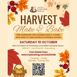 🍂 🧁 Harvest Make & Bake Workshop at Lichfield Cathedral School! 🍎 🎨