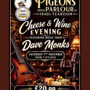 🧀🍷 Cheese, Wine & Good Times at Pigeons Parlour! 🎶✨