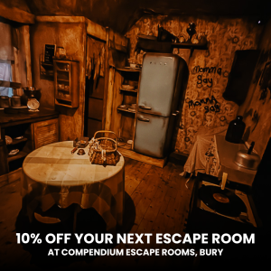 10% Off Your Next Escape Room at Compendium Bury