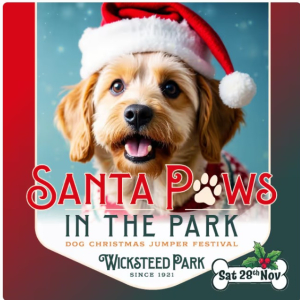 Santa Paws in the Park  Santa Paws is back at Wicksteed Park bigger and better than ever!