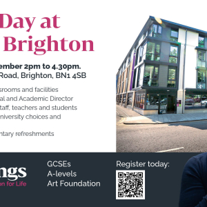 Open Day at Kings Brighton Friday 13th November 2pm to 4.30pm