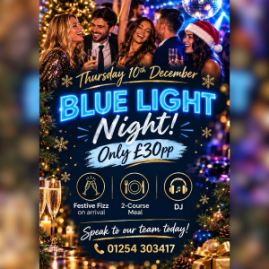 Blue Light Night Christmas Party