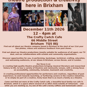 Drop-in, Meet us & Discover theatre & creativity in Brixham