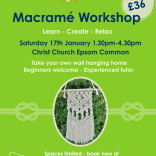 Macrame Workshop at Christ Church #Epsom Common