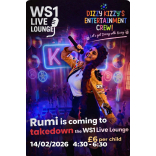 Rumi from K-Pop Demon Hunters at WS1 Live Lounge with Dizzy Kizzy’s Entertainment Crew