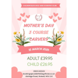 🌸💖 Mother’s Day Sunday Carvery at Calderfield's Golf & Country Club 💖🌸