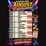 🎉 🎶 BLOXWICH MEMORIAL CLUB – AUGUST ENTERTAINMENT 🎶 🎉