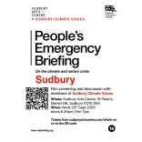 People’s Emergency Briefing Screening at Sudbury Arts Centre