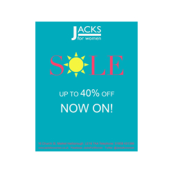 SALE NOW ON at Jacks For Women - up to 40% OFF!