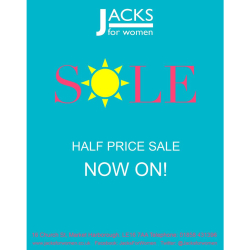 NOW 'up to 50% OFF' SUMMER SALE at Jacks For Women!