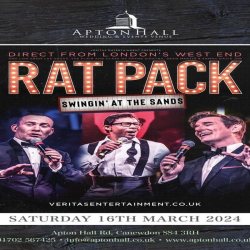 Apton Hall's Rat Pack: Swingin' at the Sands Show and 3 Course Dinner - Saturday 16th March 2024