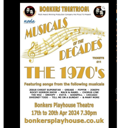 Bonkers Theatrical presents Musicals of the Decades 1970’s