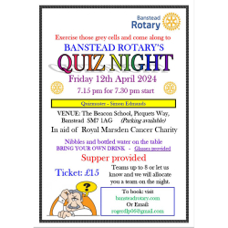 Banstead Rotary Quiz Night with @BansteadRotary
