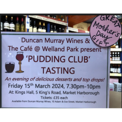 Pudding Club Tasting with Duncan Murray at Welland Park Cafe
