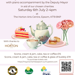 Cream Tea with the Mayor and Mayoress of #Epsom and #Ewell at @TheHortonEpsom