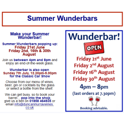 WUNDERBAR Opening Times at Duncan Murray Wines